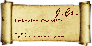 Jurkovits Csanád névjegykártya